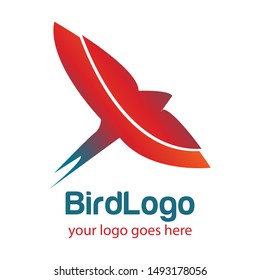 Abstract Logo bird illustration vector template.