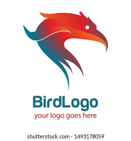 Abstract Logo bird illustration vector template.