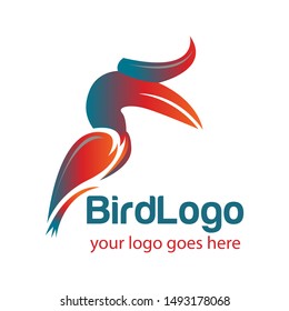 Abstract Logo bird illustration vector template.