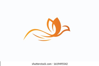 Abstract logo bird. Vector design template