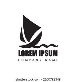 abstract logo black color on white background. vector logo design black and white, Vector Illustration. 