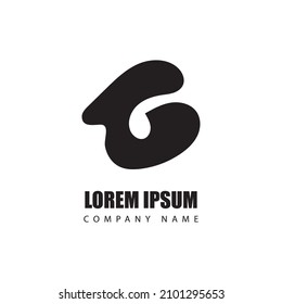 abstract logo black color on white background. vector logo design black and white, Vector Illustration. 