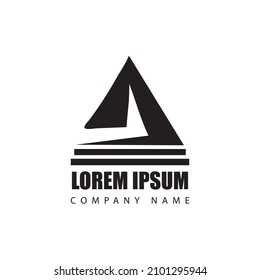 abstract logo black color on white background. vector logo design black and white, Vector Illustration. 