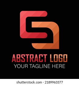 Abstract logo with black isolated background. Vector logo design icon template
