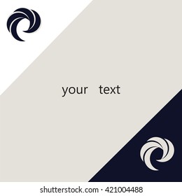 abstract logo black and white graphic design element isolated modern vector creative