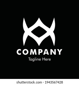 abstract logo black and white vector design