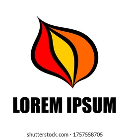 Abstract logo Blazing Fire . Vector Blazing Fire Logo.