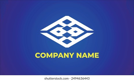 Abstract Logo with Blue Background
