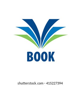 Abstract logo of books and knowledge. Illustration, vector template