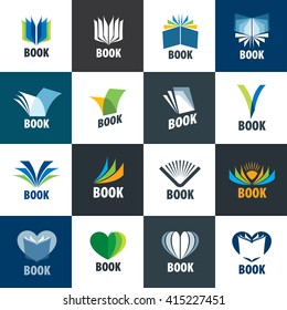 Abstract logo of books and knowledge. Illustration, vector template