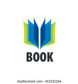 Abstract logo of books and knowledge. Illustration, vector template