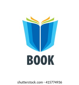 Abstract logo of books and knowledge. Illustration, vector template