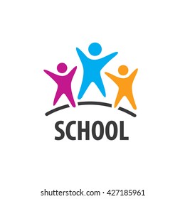 Abstract logo of books and school. Illustration, vector template