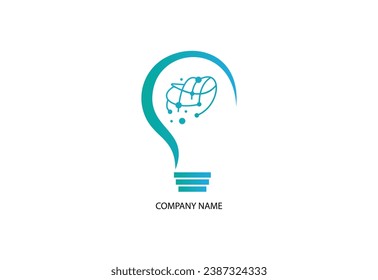 abstract logo brain blub logo inspiration
