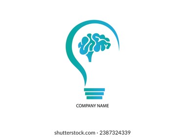 abstract logo brain blub logo inspiration
