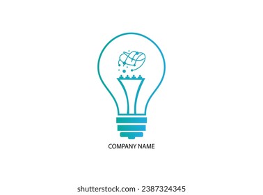 inspiración para el logotipo del cerebro de forma abstracta
