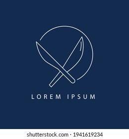 Abstract logo or branding design templates in trendy outline simple style. business logo. abstract outline logo