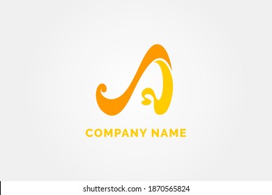 abstract logo with bright color and dynamic shape. looks like fluid, letter N. for scarf brand or creative company