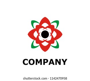 Abstract logo for business company. Corporate identity design element. Infinity atom core energy, orbit connect, nuclear reactor core, nuclear logotype idea. integrated molecule concept. Color Vector 
