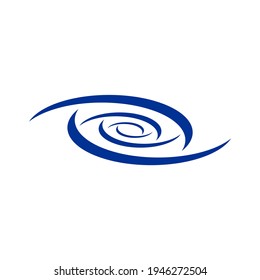Abstract logo for business company. Corporate identity design element. Eco, nature, whirlpool, spa, aqua swirl Logotype idea. Water spiral, blue circle three segment mix concept. Colorful Vector icon
