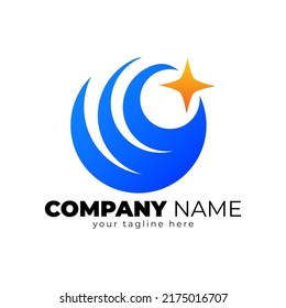 Abstract logo for business company. Corporate identity design element. Internet technology, Network, distribution, bank, world map logotype idea. Globe travel, planet Earth concept. Color Vector icon