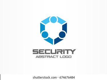 Abstract logo for business company. Corporate identity design element. Guard, shield, secure agency logotype idea. concept. Technology protection, security, safety concept. Colorful Vector icon
