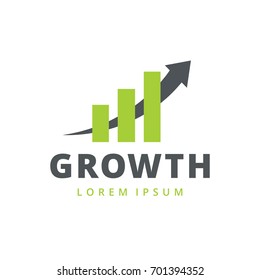 Abstract Logo For Business Company. Corporate Identity Design Element. Growth Logotype Idea. Arrow Up