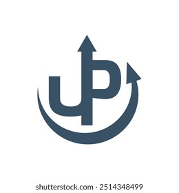 Abstract up logo business logo design template with arrow symbol.