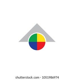 Abstract logo business vector. Design compass colors on white backgroud isolated. Design print for company identity, card, profile. Set 2