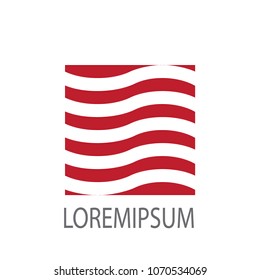 Abstract logo business vector. Design red water on white background. Design print for company identity. Set 1