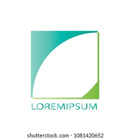 Abstract logo business vector. Design green blue on white background. Design print for company identity. Set 2