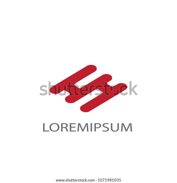 Abstract logo
business vector. Design red connect on white background. Design
print for company identity. Set
1