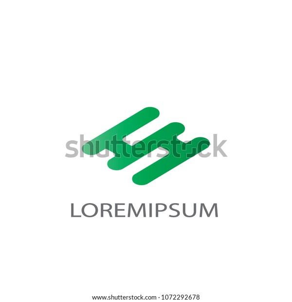 Abstract logo business vector. Design green line\
connect on white background. Design print for company identity. Set\
3
