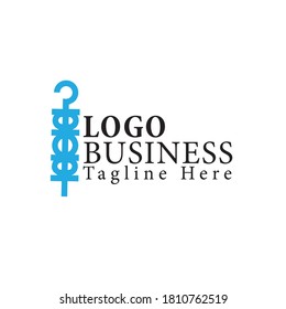 Resumen del logotipo vector de negocio con estilo sencillo