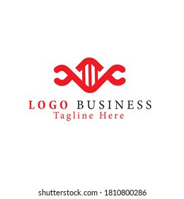 Resumen del logotipo vector de negocio con fondo blanco