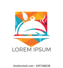 Abstract logo for cafe or restaurant. Graphic food icon symbol for cooking business.