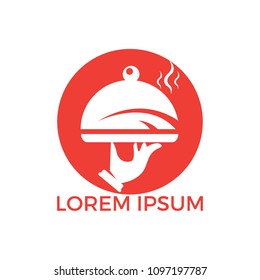 Abstract logo for cafe or restaurant. Graphic food icon symbol for cooking business.