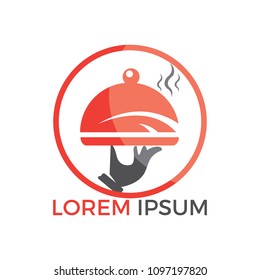 Abstract logo for cafe or restaurant. Graphic food icon symbol for cooking business.