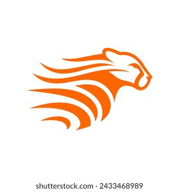 abstract logo of a cheetah, suitable for use in 
business fields that rely on speed. Cheetahs represent speed, agility, and dexterity