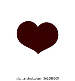 Abstract logo, chocolate heart, Valentines Day, design template, vector illustration