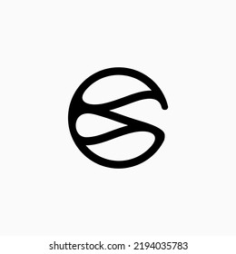 abstract logo circle to be letter e or c or g