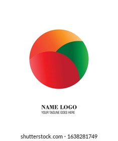 Abstract logo with circle concepts use a mix colour 