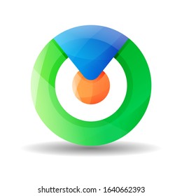 abstract logo circle with dot in middle