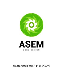 Abstract logo circle icon. Technology logo design, modern shape company symbol.