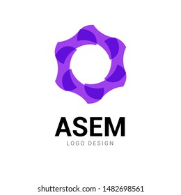 Abstract logo circle icon. Technology logo design, modern shape company symbol.