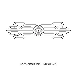 abstract logo circuit future digital technology concept