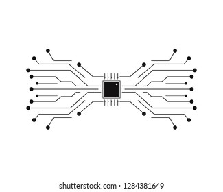 abstract logo circuit future digital technology concept