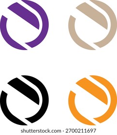 Logotipo abstracto, símbolo circular, ícono moderno, variantes de color, diseño segmentado, paquete de marca, logotipo mínimo, emblema de Vector, identidad creativa, logotipo empresarial