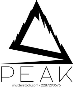 Abstract logo For Cloth Website.
One Color Logo For Website. Word Peak Logo. 