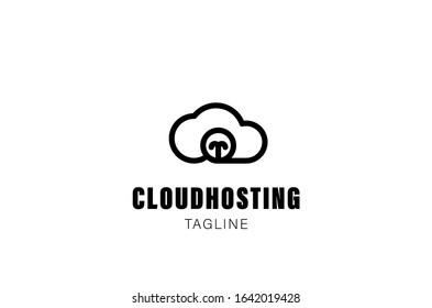 Abstract Logo Cloud Hosting Website